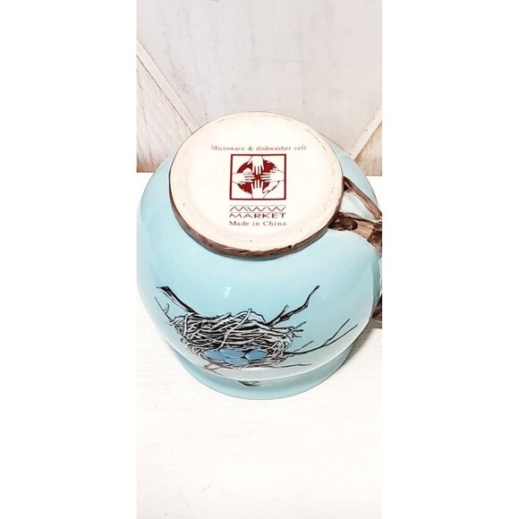MWW Market Robin Bird Nest Egg Blue  Ceramic Easter Mug Branch Handle - Picture 5 of 5